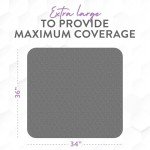 Inspire Underpads | Stain Hiding Gray - Reusable Incontinence Bed Pads Waterproof Mattress Pad | Disposable Bed Pads for Adults Pee Pads | Incontinence Pads for Beds, Dog Pads (34 X 36 - 4 Pack)