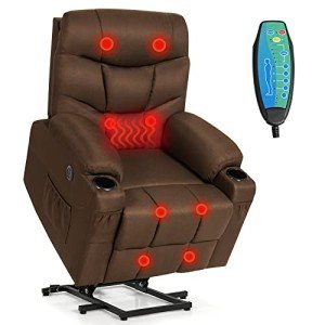 Electric Lift Recliner Chair with Massage and Heat