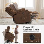 Electric Lift Recliner Chair with Massage and Heat