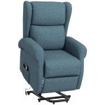 Electric Lift Recliner Chair for Seniors - Blue