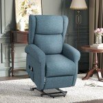 Electric Lift Recliner Chair for Seniors - Blue