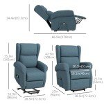 Electric Lift Recliner Chair for Seniors - Blue
