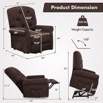 Giantex Electric Recliner Chair with Adjustable Footrest