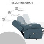 Electric Lift Recliner Chair for Seniors - Blue
