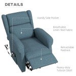 Electric Lift Recliner Chair for Seniors - Blue
