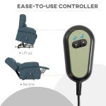 Electric Lift Recliner Chair for Seniors - Blue