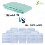 GREEN LIFESTYLE® Washable Underpads - Heavy Absorbency Reusable Bedwetting Incontinence Pads for Kids, Adults, Elderly, and Pets - Toddler Mattress Pads for Bed, Sofa, Floor (Pack of 4 - 34x36)