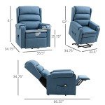 Power Lift Recliner Chair for Seniors - Blue