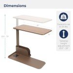 Drive Medical Walnut Overbed Table for Lift Chairs