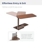 Drive Medical Walnut Overbed Table for Lift Chairs