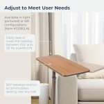 Drive Medical Walnut Overbed Table for Lift Chairs
