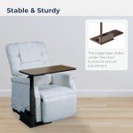Drive Medical Walnut Overbed Table for Lift Chairs