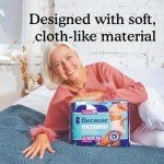 Because Adult Incontinence Underwear for Sensitive Skin - Women - Premium Overnight Disposable Briefs, Anti Odor - White, Large - Absorbs 6 Cups - 14 Count (Pack of 1)