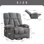 Oversized Power Lift Recliner Chair with Massage