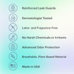 Because Adult Incontinence Underwear for Sensitive Skin - Women - Premium Overnight Disposable Briefs, Anti Odor - White, Large - Absorbs 6 Cups - 14 Count (Pack of 1)