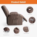 Sweetcrispy Heated Recliner Chair with Massage Support