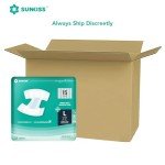 SUNKISS TrustPlus Adult Diapers with Maximum Absorbency, Disposable Incontinence Briefs with Tabs for Men and Women, Odor Control, Large, 15 Count