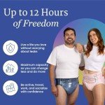 NorthShore MegaMax Adult Overnight Diapers, 12-Hour Tab-Style, Medium, 10 Count Bag, White, 32-44 inches, Unisex Incontinence Underwear