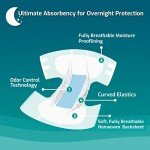 SUNKISS TrustPlus Overnight Adult Diapers with Ultimate Absorbency, Unisex Disposable Incontinence Briefs with Tabs for Men and Women, Odor Control, XLarge, 12 Count