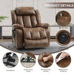 Large Power Lift Recliner Chair with Heat & Massage