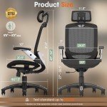 Ergonomic Mesh Office Chair with Adjustable Headrest