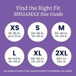 NorthShore MegaMax Adult Overnight Diapers, 12-Hour Tab-Style, Medium, 10 Count Bag, White, 32-44 inches, Unisex Incontinence Underwear