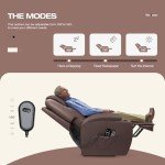 VICTONE Electric Recliner Chair with Massage and Cup Holders