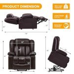 Triple Motor Power Lift Recliner Chair for Seniors