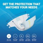 MED PRIDE Maximum Absorbency Adult Briefs for Incontinence with Refastenable Tabs [Medium, 12-Pack] - Ultra-Absorbent Adult Diapers for Men & Women- Bladder Control Unisex Disposable Underwear