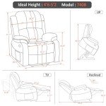 MCombo Petite Power Lift Recliner Chair with Massage