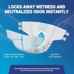 MED PRIDE Maximum Absorbency Adult Briefs for Incontinence with Refastenable Tabs [Medium, 12-Pack] - Ultra-Absorbent Adult Diapers for Men & Women- Bladder Control Unisex Disposable Underwear