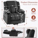 Triple Motor Wide Power Lift Recliner Chair