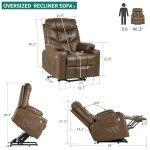Electric Power Lift Recliner Chair with Massage