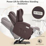Electric Recliner Lift Chair with Massage & USB