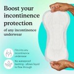 Because Premium Incontinence Booster Pads for Men and Women, Adds Extra Absorbency to Adult Diapers, Super Soft, Adhesive Strip Backing, Unisex, 20 Boosters