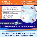 LivDry Adult Incontinence Underwear, Extra Absorbency Adult Diapers, Leak Protection, Large, 18-Pack