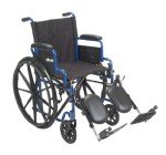 Drive Medical Blue Streak Wheelchair with Elevating Leg Rests