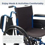 Drive Medical Blue Streak Wheelchair with Elevating Leg Rests
