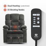 MCombo Large Dual Motor Lift Recliner Chair with Massage