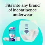 Because Premium Incontinence Booster Pads for Men and Women, Adds Extra Absorbency to Adult Diapers, Super Soft, Adhesive Strip Backing, Unisex, 20 Boosters