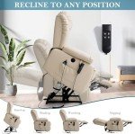 Large Dual Motor Leather Recliner Chair with Massage