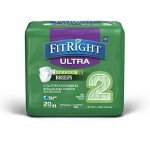 Medline FitRight Stretch Ultra Adult Briefs, Incontinence Diapers with Tabs, Heavy Absorbency, Large/XL/2XL, 51 to 70", 20 Count