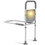 Adjustable Bed Rail for Seniors with Motion Light