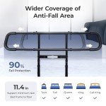 Adjustable Bed Rails with LED Light for Seniors