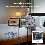 Adjustable Bed Rails with LED Light for Seniors