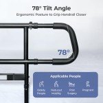 Adjustable Bed Rails with LED Light for Seniors