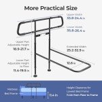 Adjustable Bed Rails with LED Light for Seniors