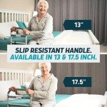 Adjustable Bed Rails for Elderly with Light & Storage