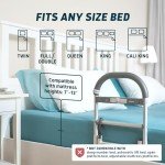 Adjustable Bed Rails for Elderly with Light & Storage