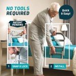 Adjustable Bed Rails for Elderly with Light & Storage